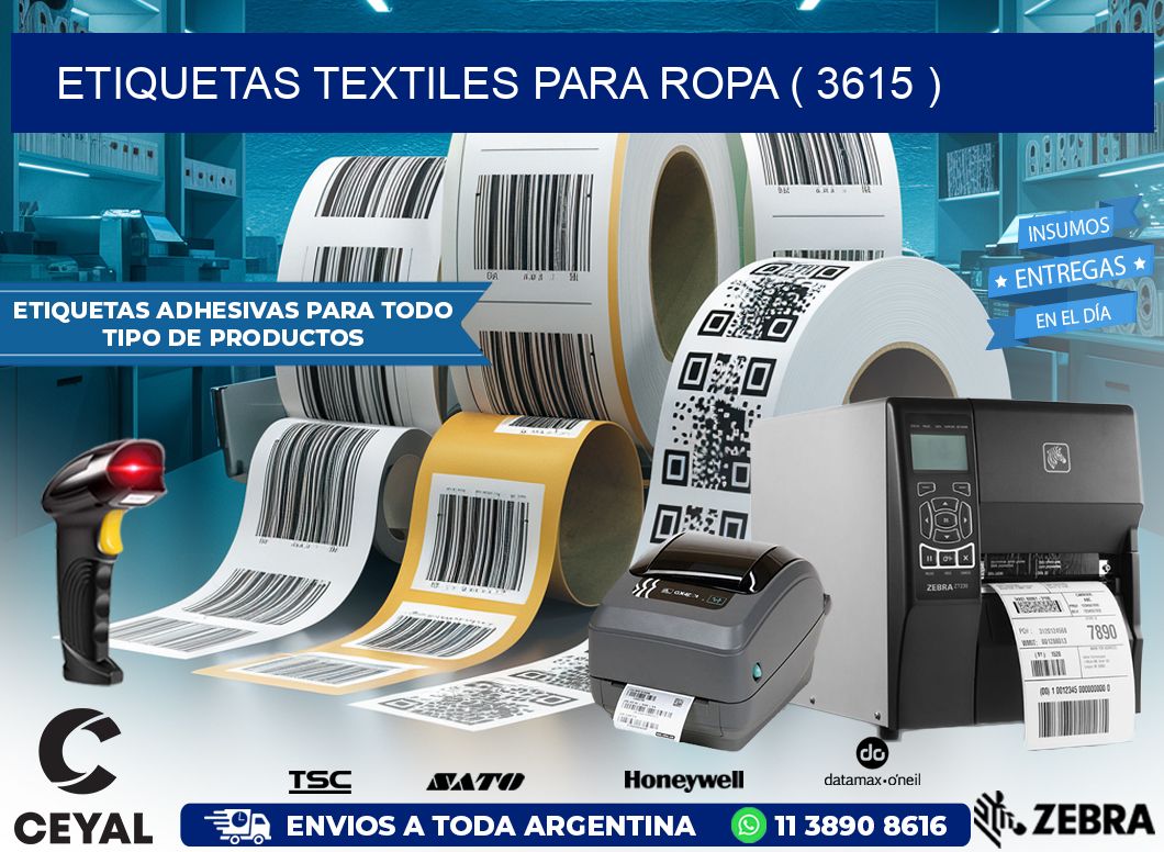 ETIQUETAS TEXTILES PARA ROPA ( 3615 )