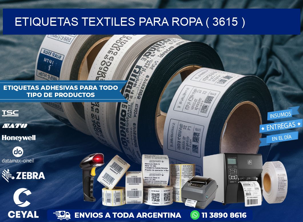 ETIQUETAS TEXTILES PARA ROPA ( 3615 )
