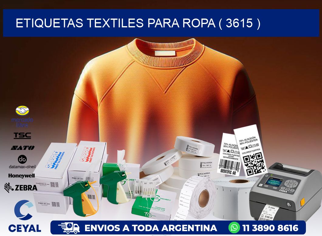 ETIQUETAS TEXTILES PARA ROPA ( 3615 )
