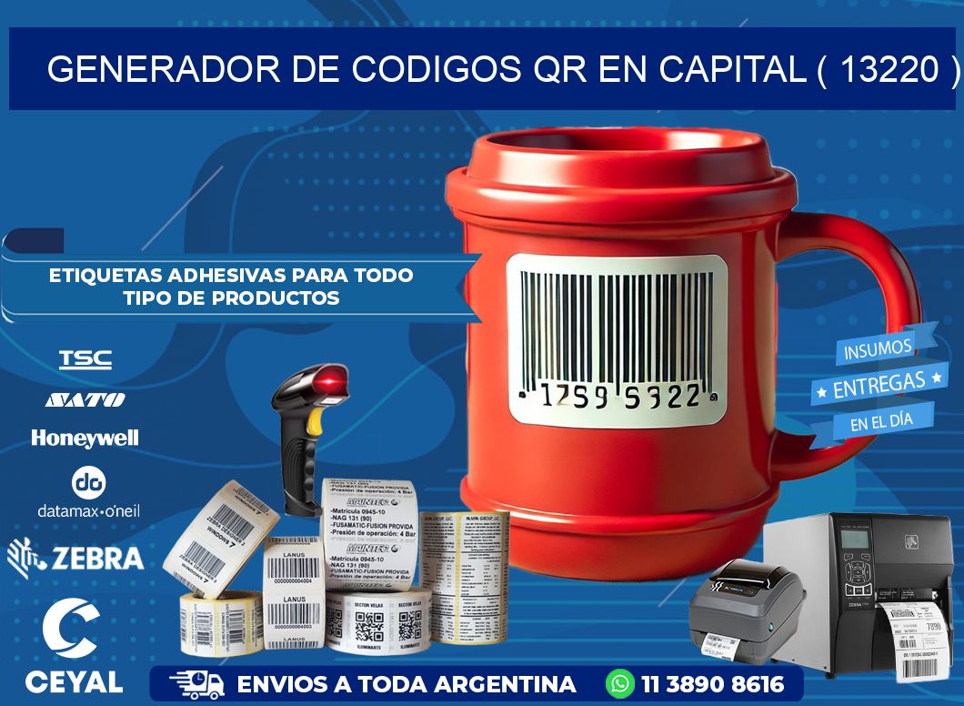 GENERADOR DE CODIGOS QR EN CAPITAL ( 13220 )