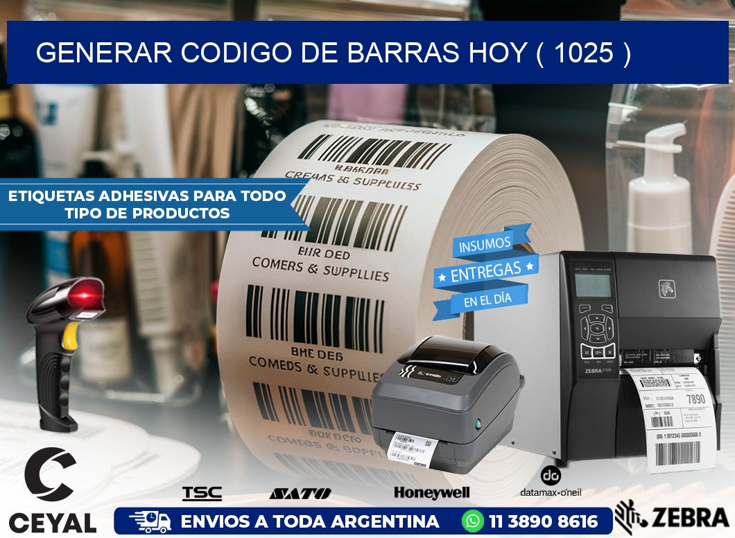GENERAR CODIGO DE BARRAS HOY ( 1025 )