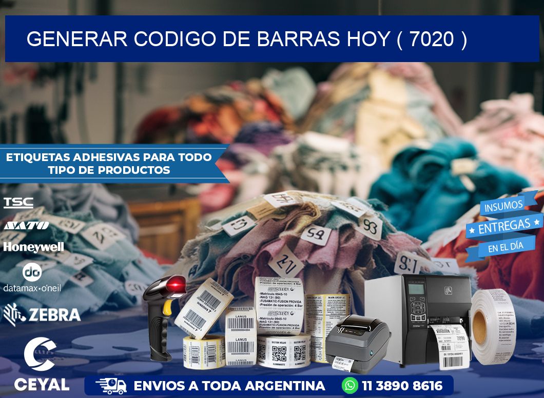 GENERAR CODIGO DE BARRAS HOY ( 7020 )