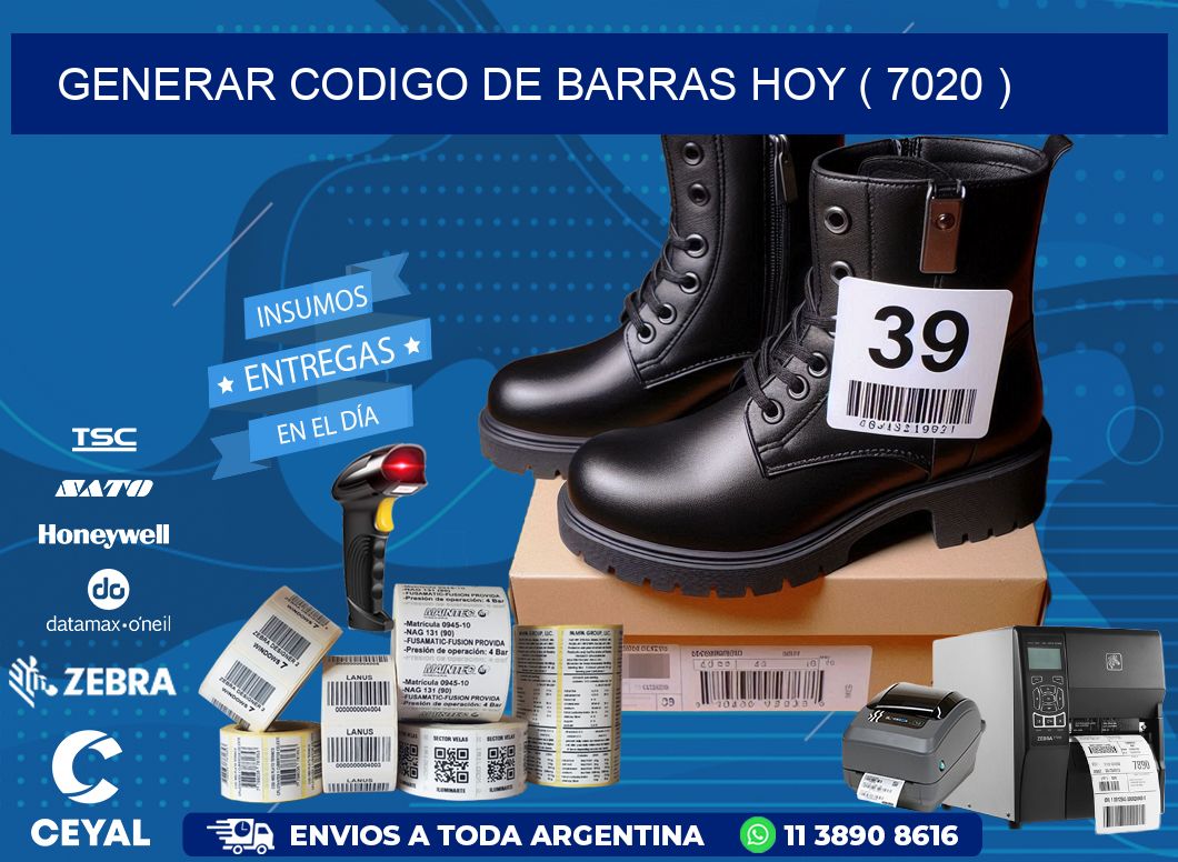 GENERAR CODIGO DE BARRAS HOY ( 7020 )