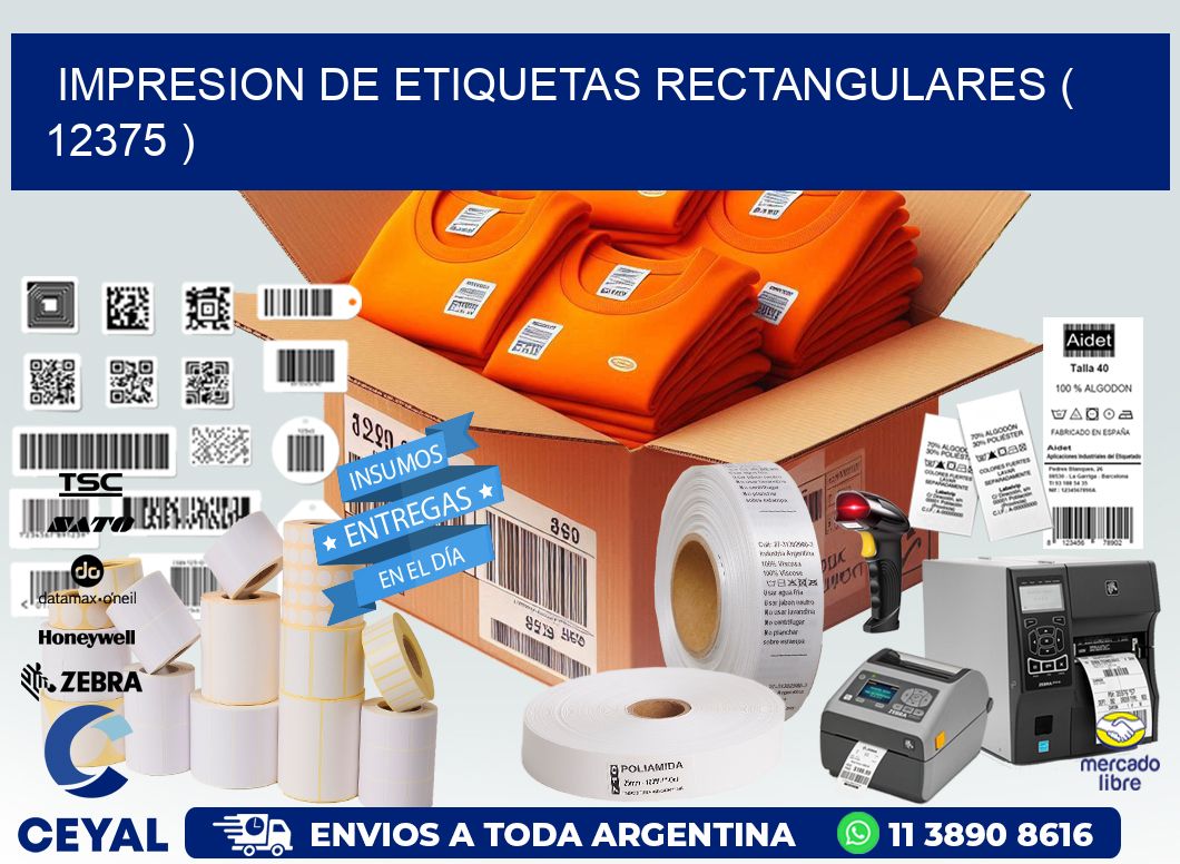 IMPRESION DE ETIQUETAS RECTANGULARES ( 12375 )
