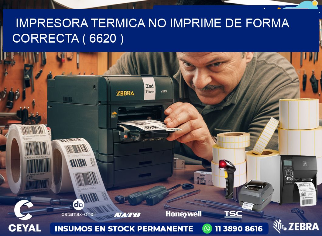 IMPRESORA TERMICA NO IMPRIME DE FORMA CORRECTA ( 6620 )