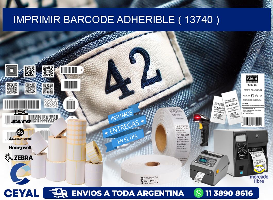 IMPRIMIR BARCODE ADHERIBLE ( 13740 )