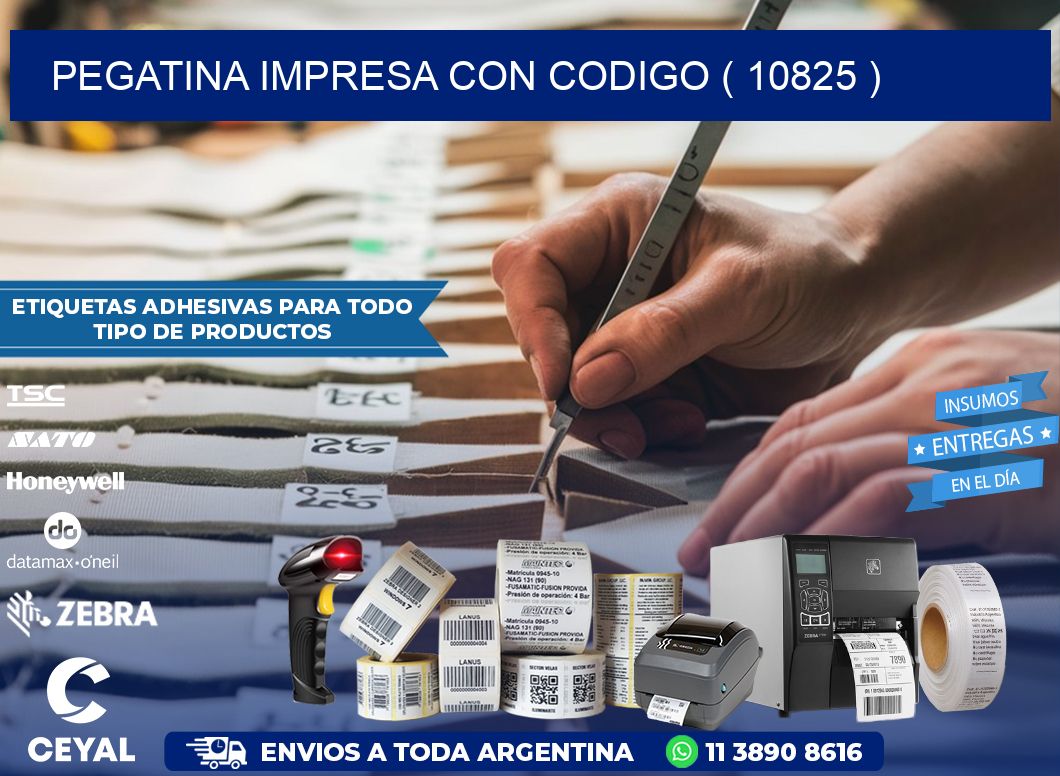 PEGATINA IMPRESA CON CODIGO ( 10825 )