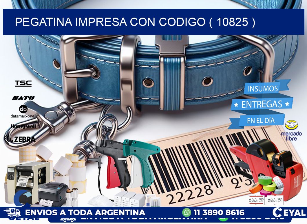 PEGATINA IMPRESA CON CODIGO ( 10825 )