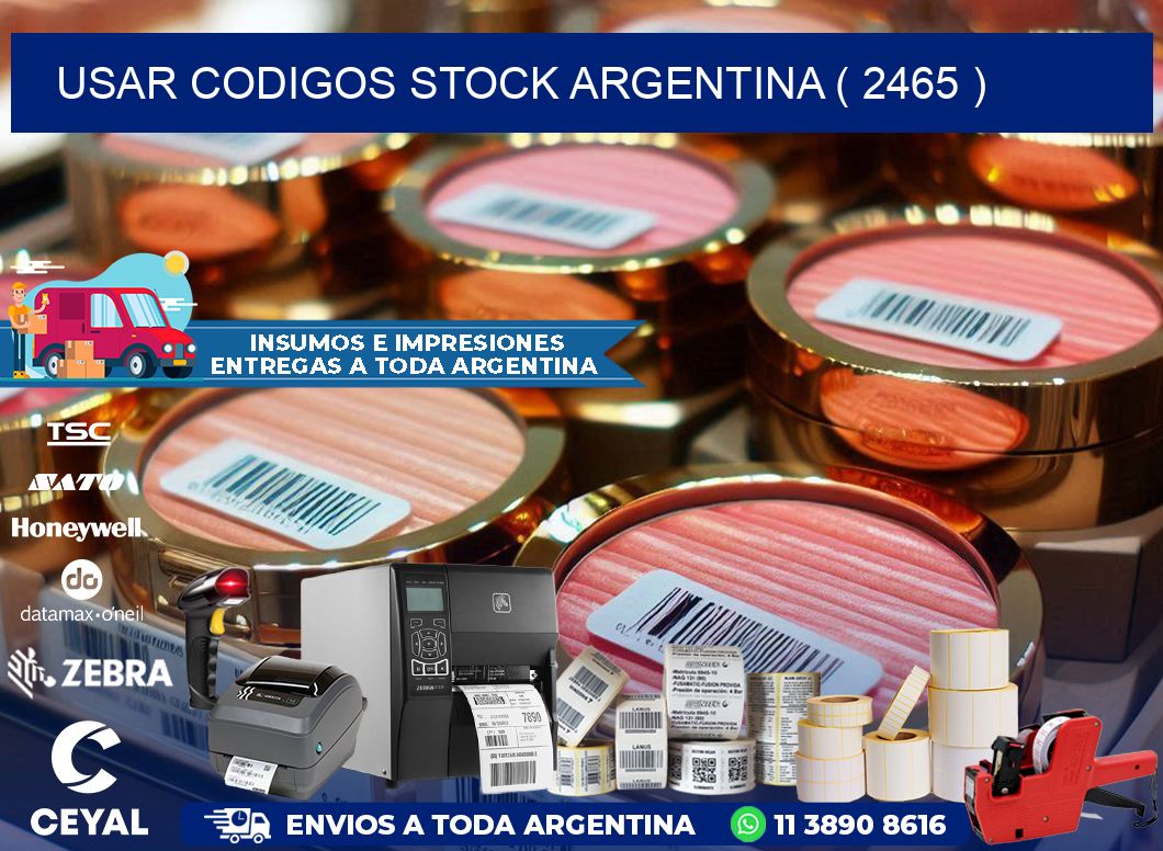 USAR CODIGOS STOCK ARGENTINA ( 2465 )