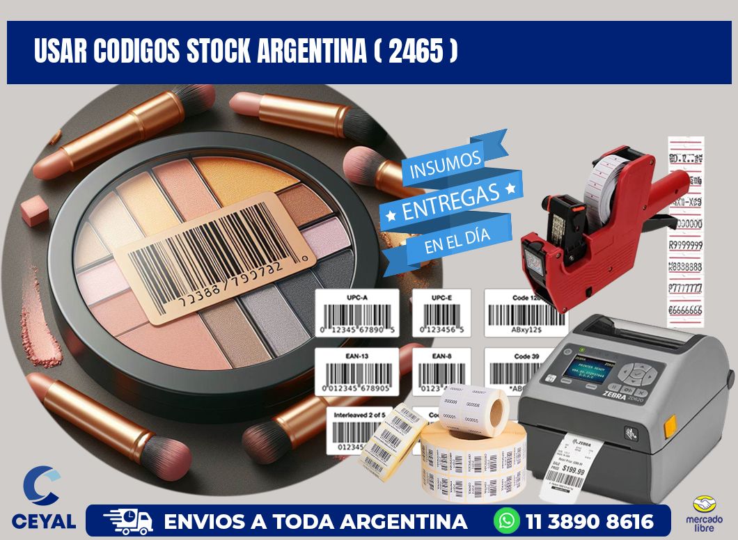 USAR CODIGOS STOCK ARGENTINA ( 2465 )