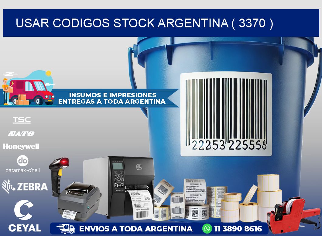 USAR CODIGOS STOCK ARGENTINA ( 3370 )