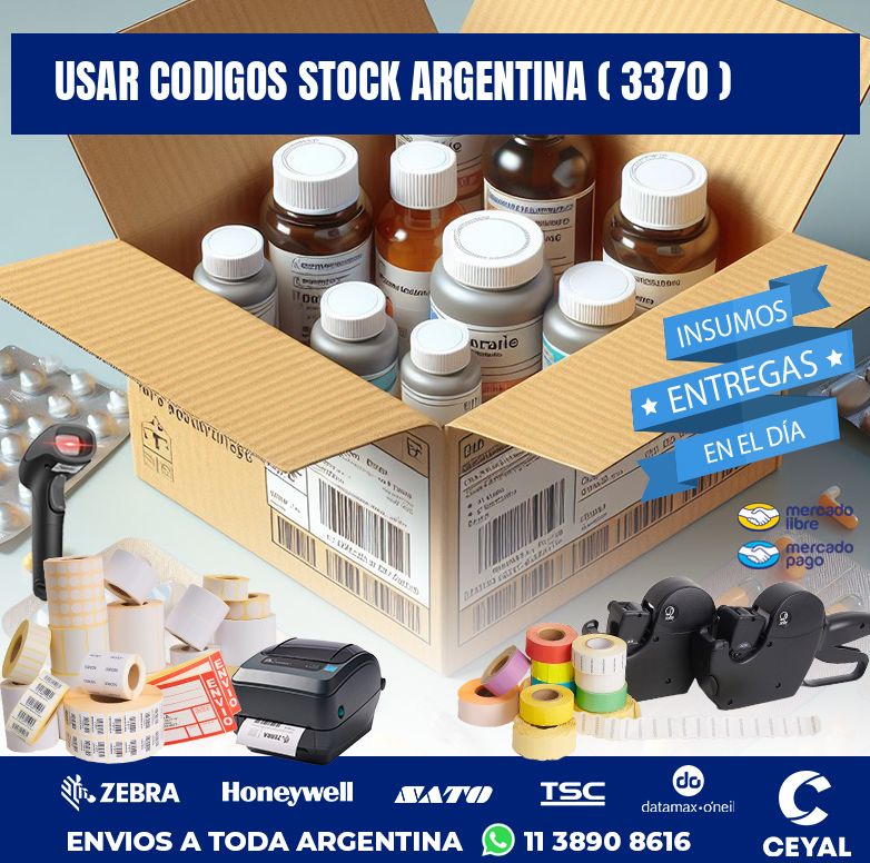 USAR CODIGOS STOCK ARGENTINA ( 3370 )