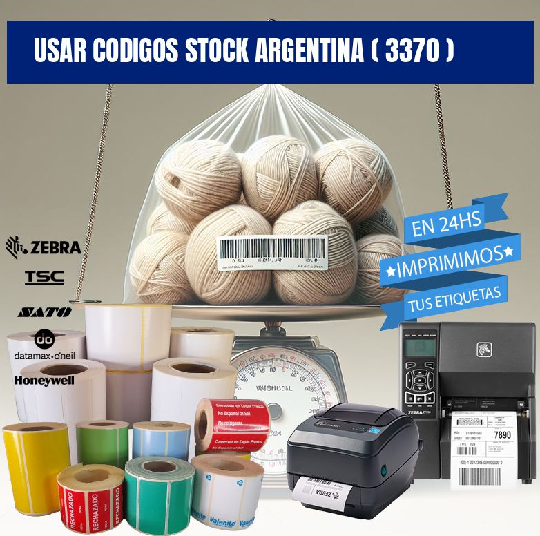 USAR CODIGOS STOCK ARGENTINA ( 3370 )