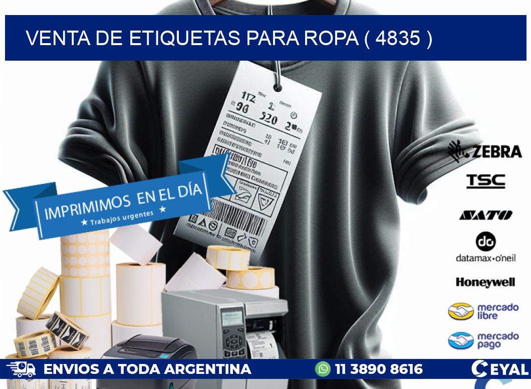 VENTA DE ETIQUETAS PARA ROPA ( 4835 )