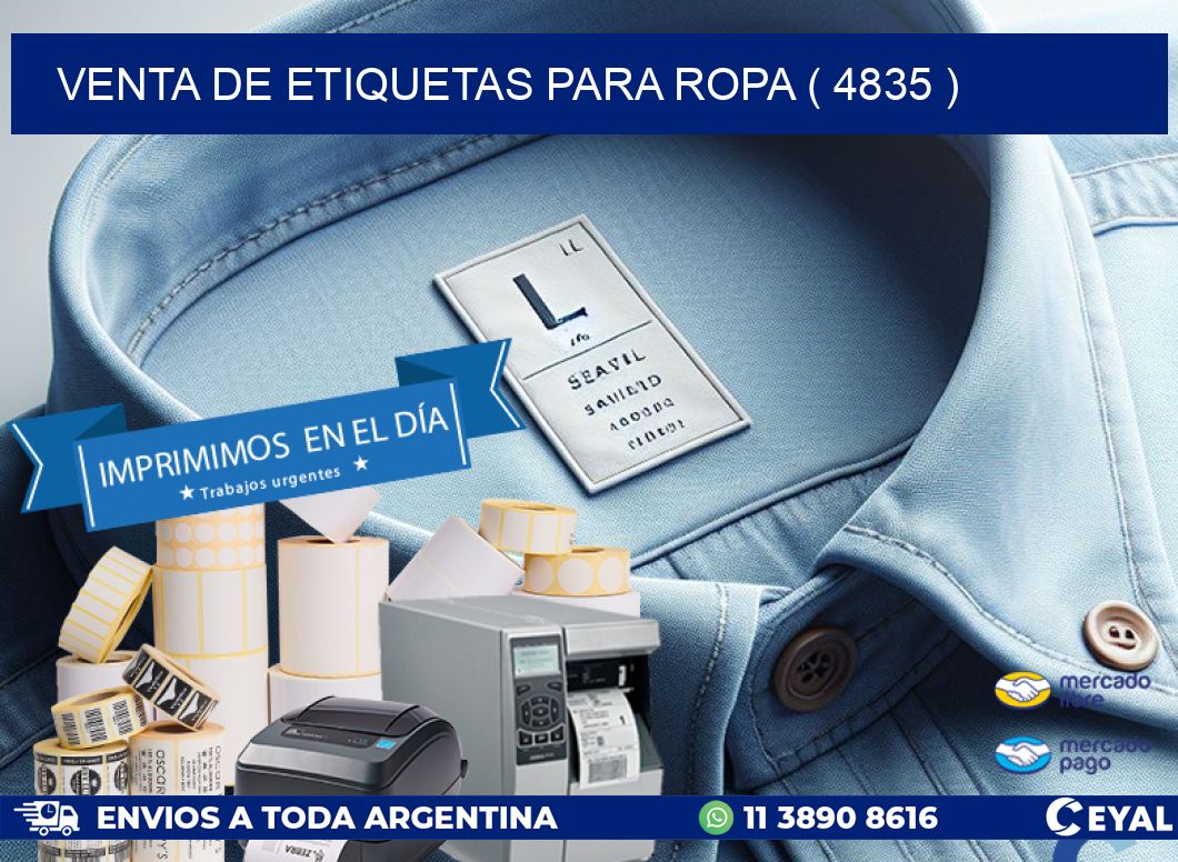 VENTA DE ETIQUETAS PARA ROPA ( 4835 )