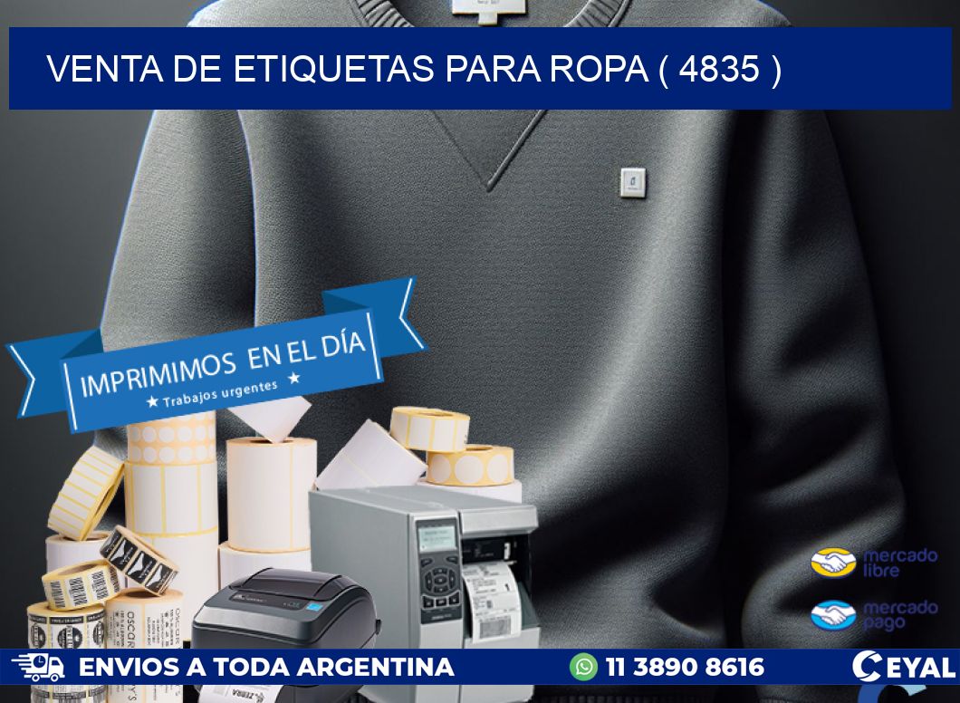 VENTA DE ETIQUETAS PARA ROPA ( 4835 )