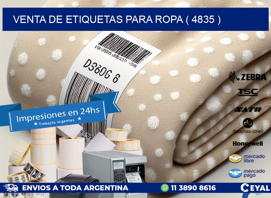 VENTA DE ETIQUETAS PARA ROPA ( 4835 )
