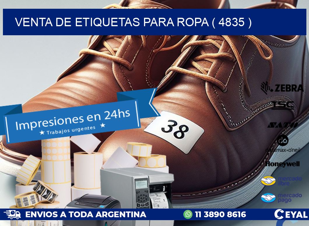 VENTA DE ETIQUETAS PARA ROPA ( 4835 )