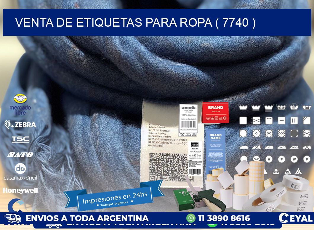 VENTA DE ETIQUETAS PARA ROPA ( 7740 )