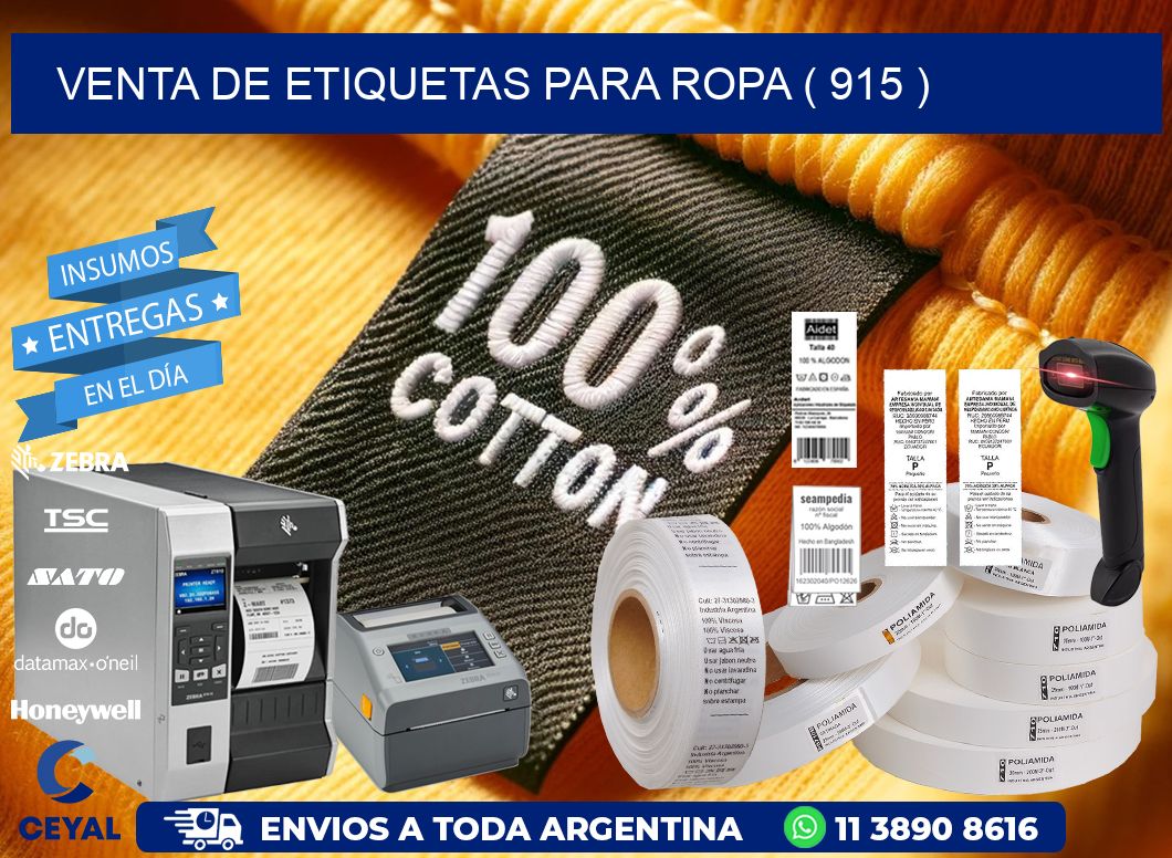 VENTA DE ETIQUETAS PARA ROPA ( 915 )