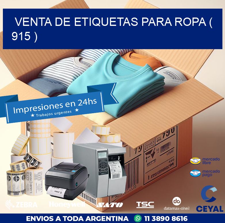 VENTA DE ETIQUETAS PARA ROPA ( 915 )