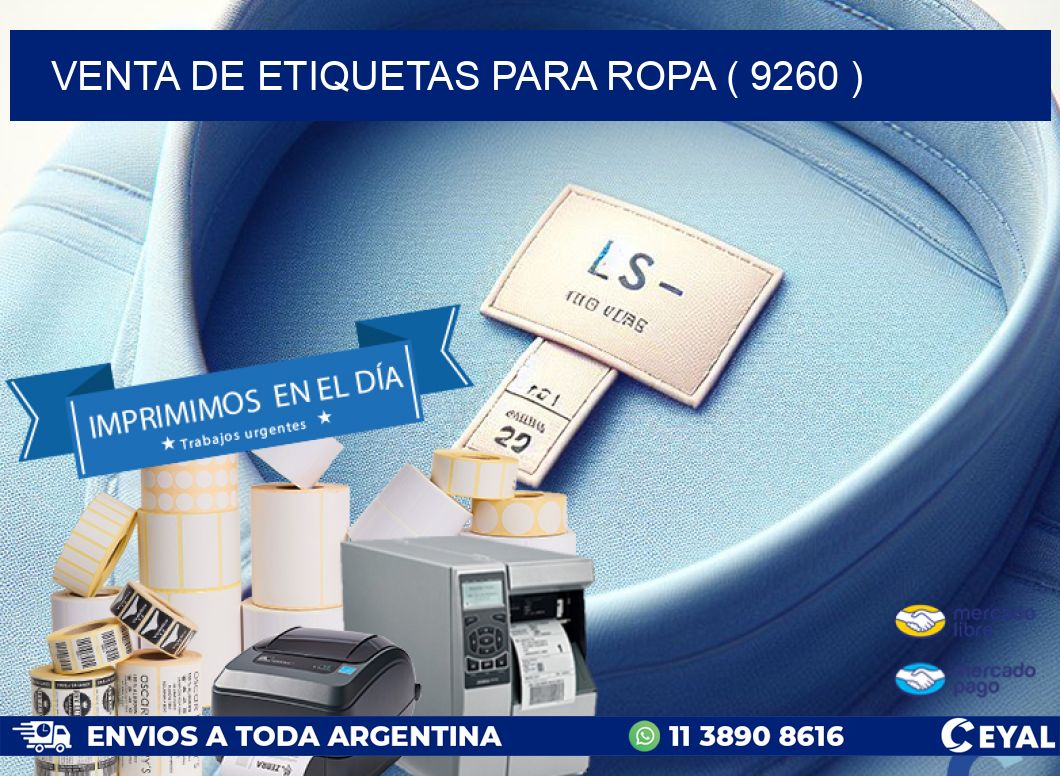 VENTA DE ETIQUETAS PARA ROPA ( 9260 )