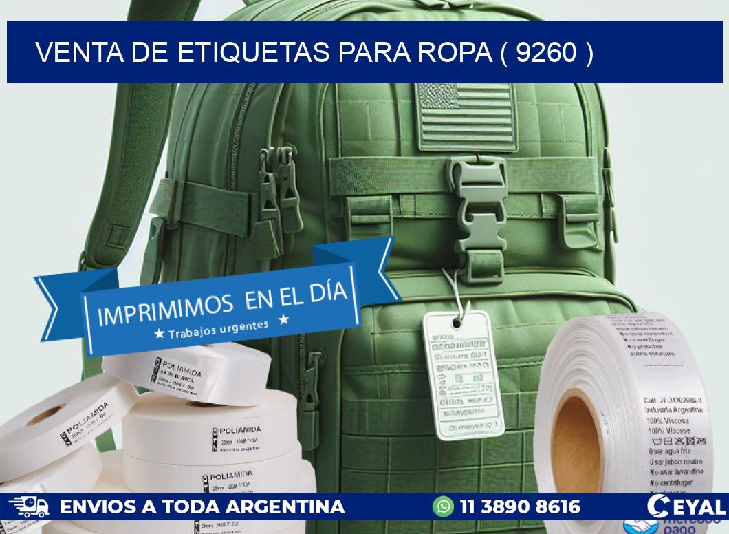 VENTA DE ETIQUETAS PARA ROPA ( 9260 )