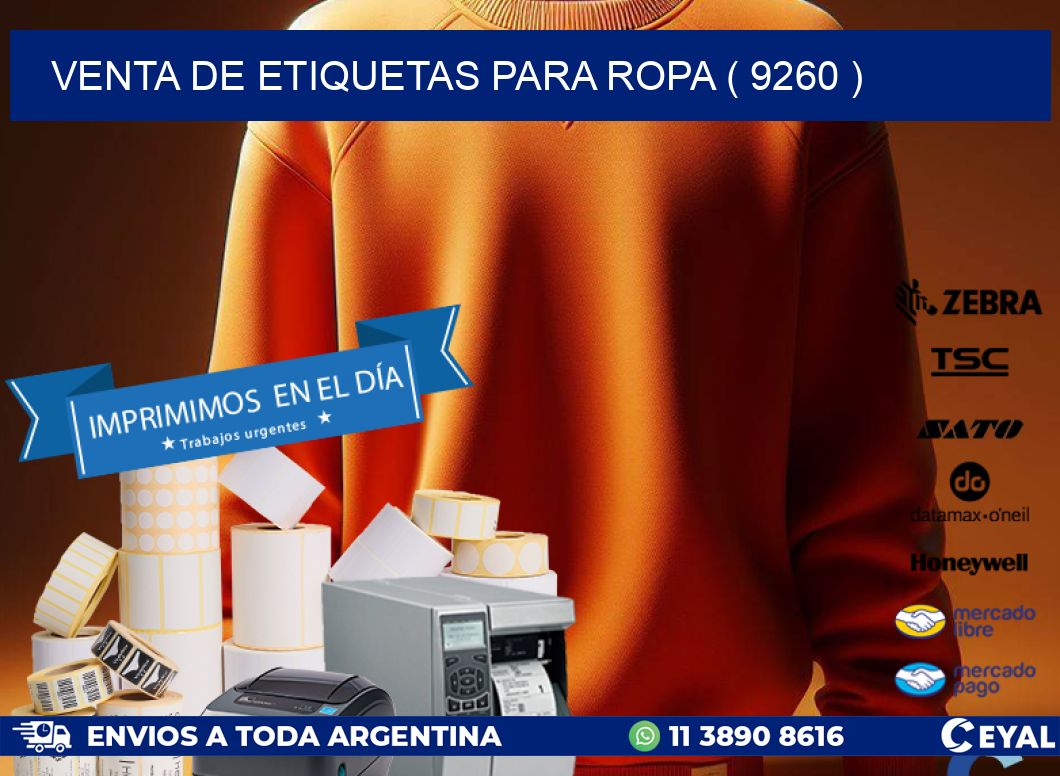 VENTA DE ETIQUETAS PARA ROPA ( 9260 )
