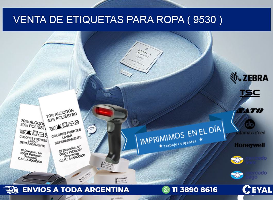 VENTA DE ETIQUETAS PARA ROPA ( 9530 )