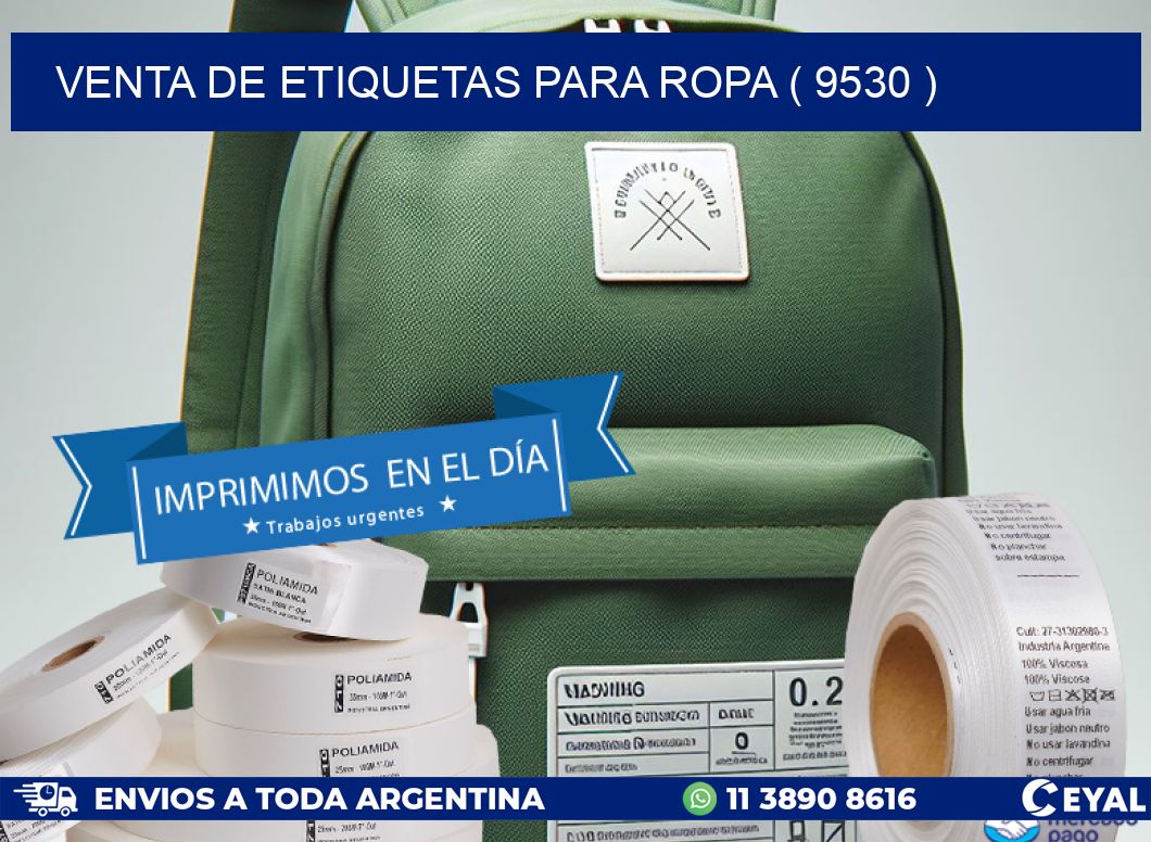 VENTA DE ETIQUETAS PARA ROPA ( 9530 )