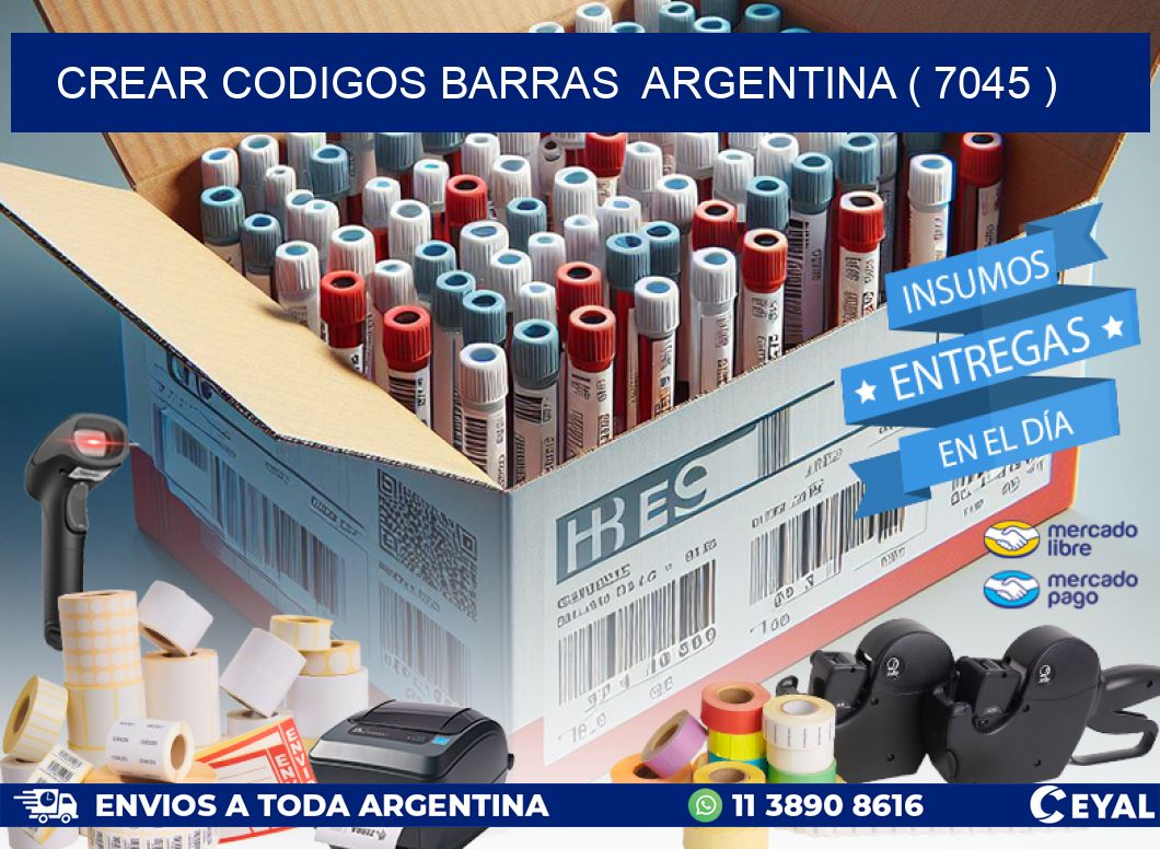 crear codigos barras  argentina ( 7045 )