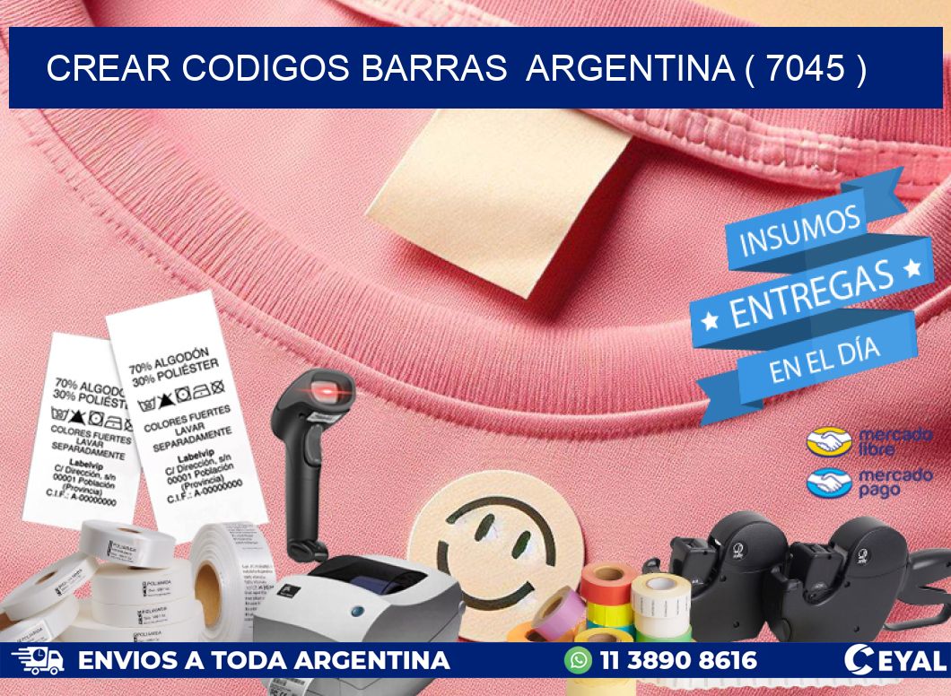 crear codigos barras  argentina ( 7045 )