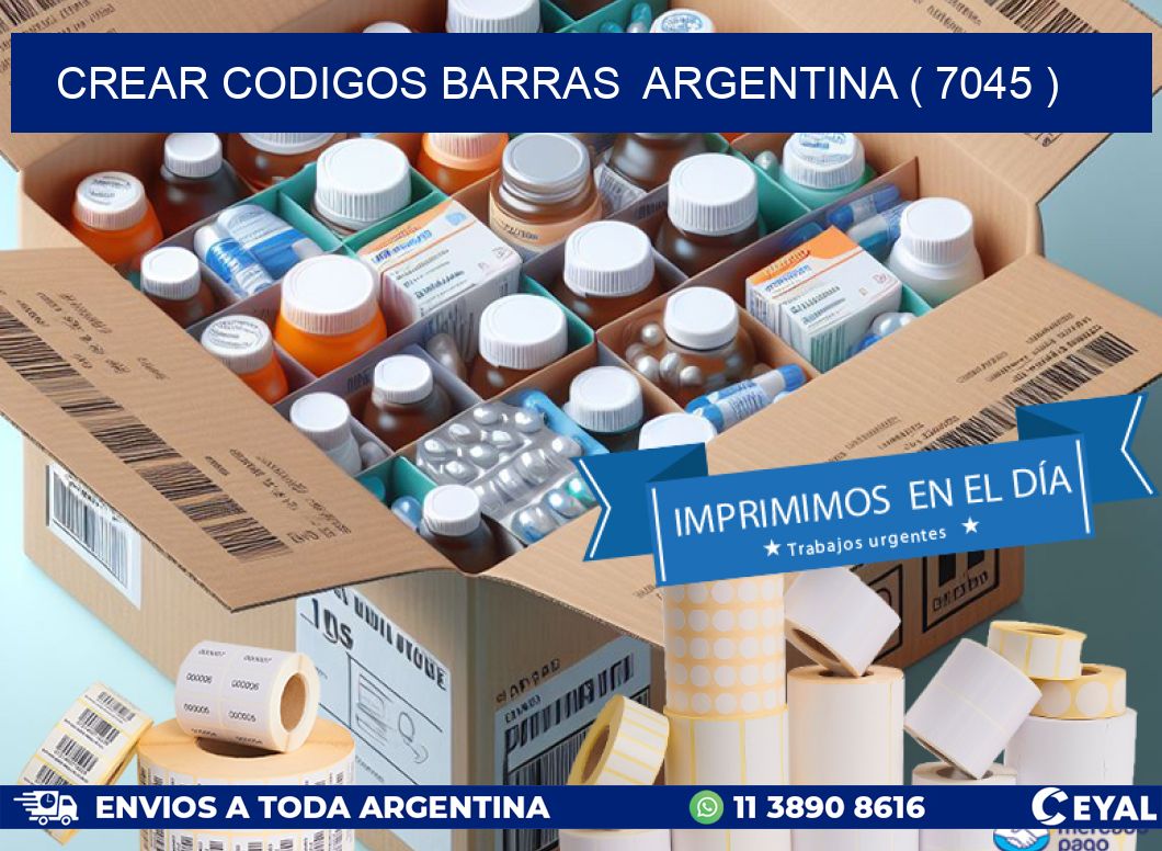 crear codigos barras  argentina ( 7045 )