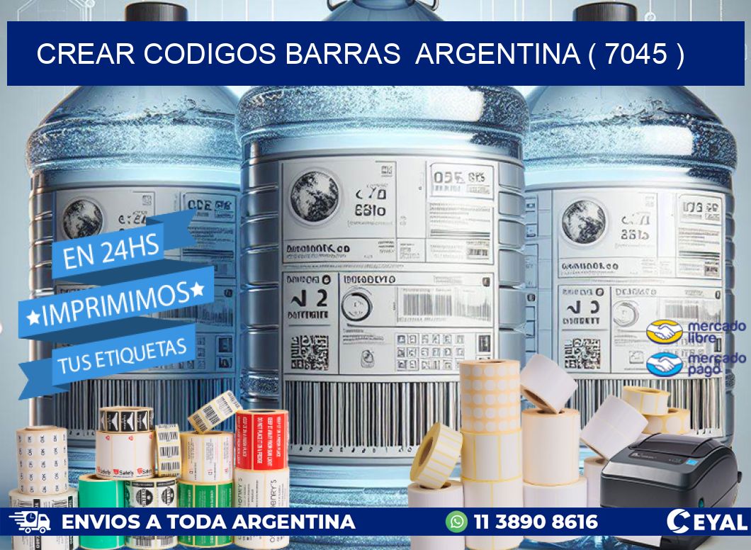 crear codigos barras  argentina ( 7045 )