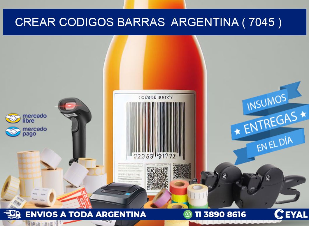 crear codigos barras  argentina ( 7045 )