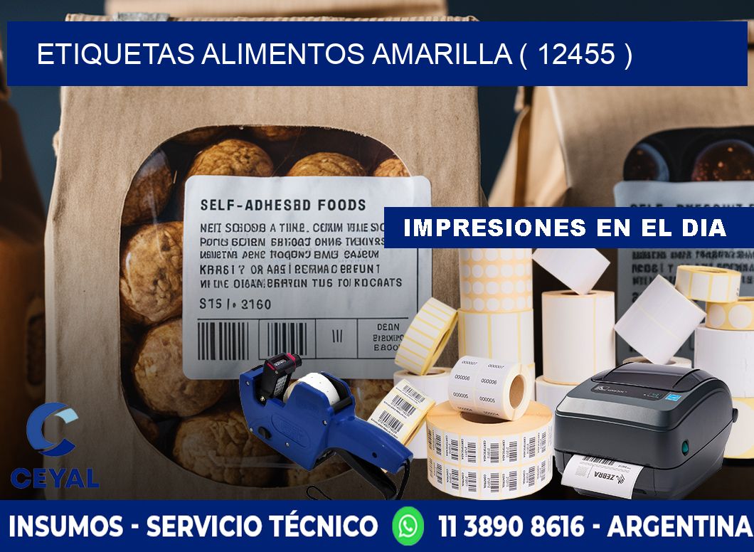 etiquetas alimentos amarilla ( 12455 )
