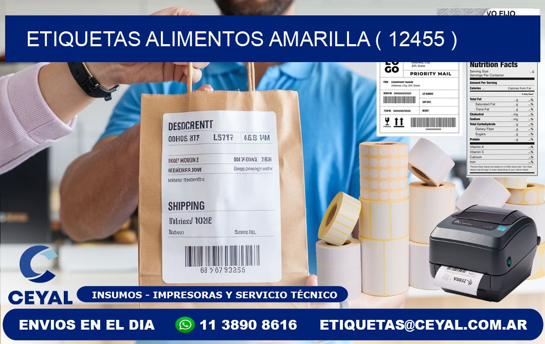 etiquetas alimentos amarilla ( 12455 )