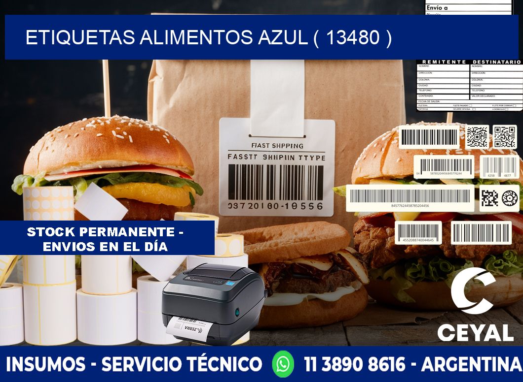 etiquetas alimentos azul ( 13480 )