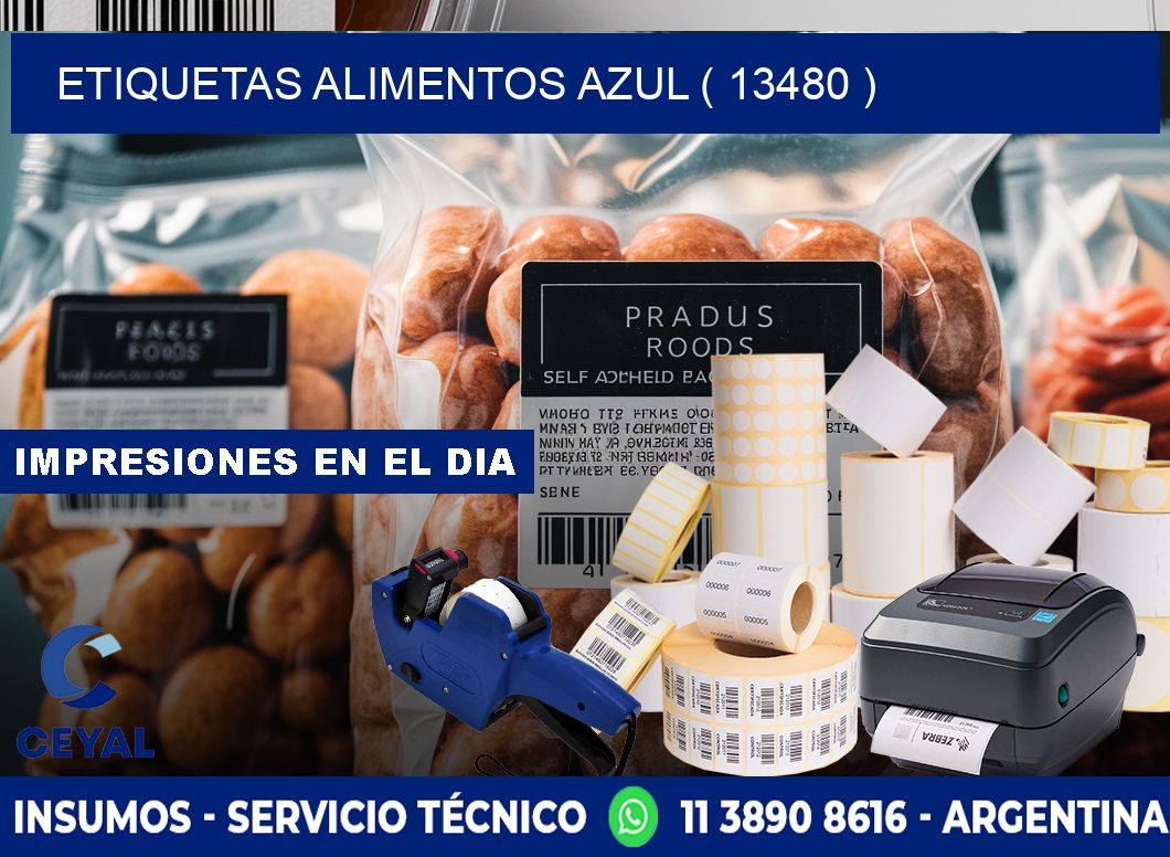 etiquetas alimentos azul ( 13480 )