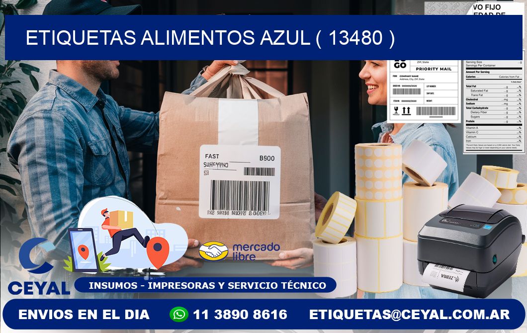 etiquetas alimentos azul ( 13480 )