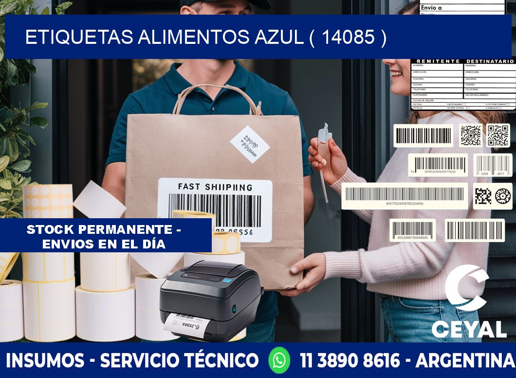 etiquetas alimentos azul ( 14085 )