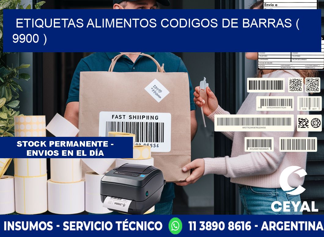 etiquetas alimentos codigos de barras ( 9900 )