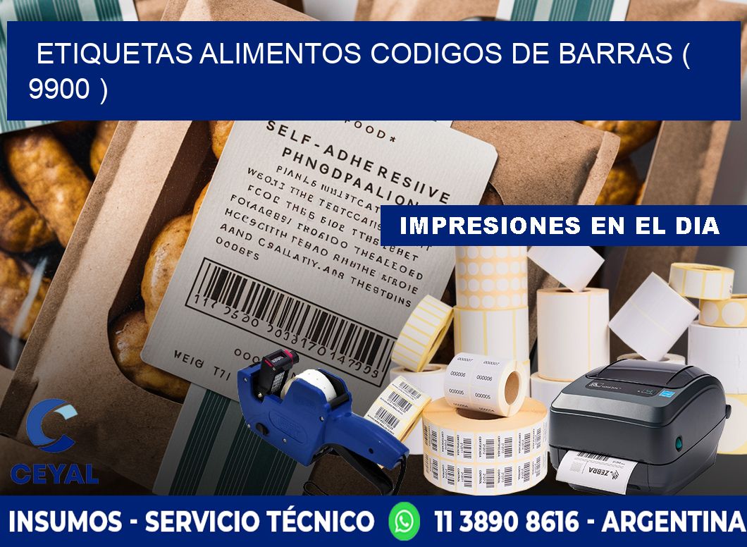 etiquetas alimentos codigos de barras ( 9900 )