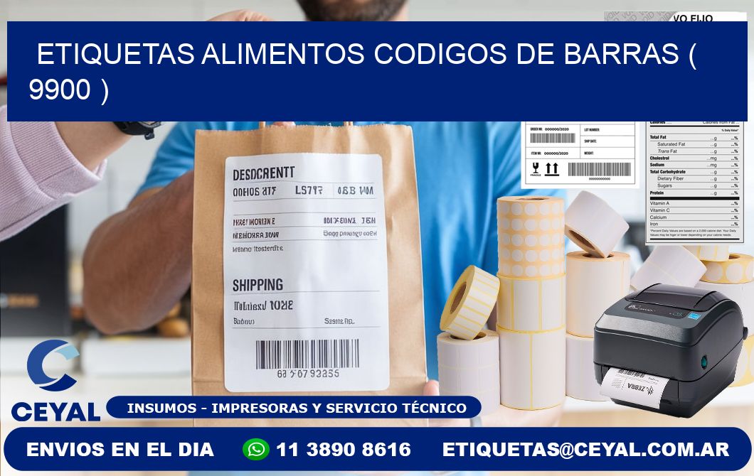 etiquetas alimentos codigos de barras ( 9900 )