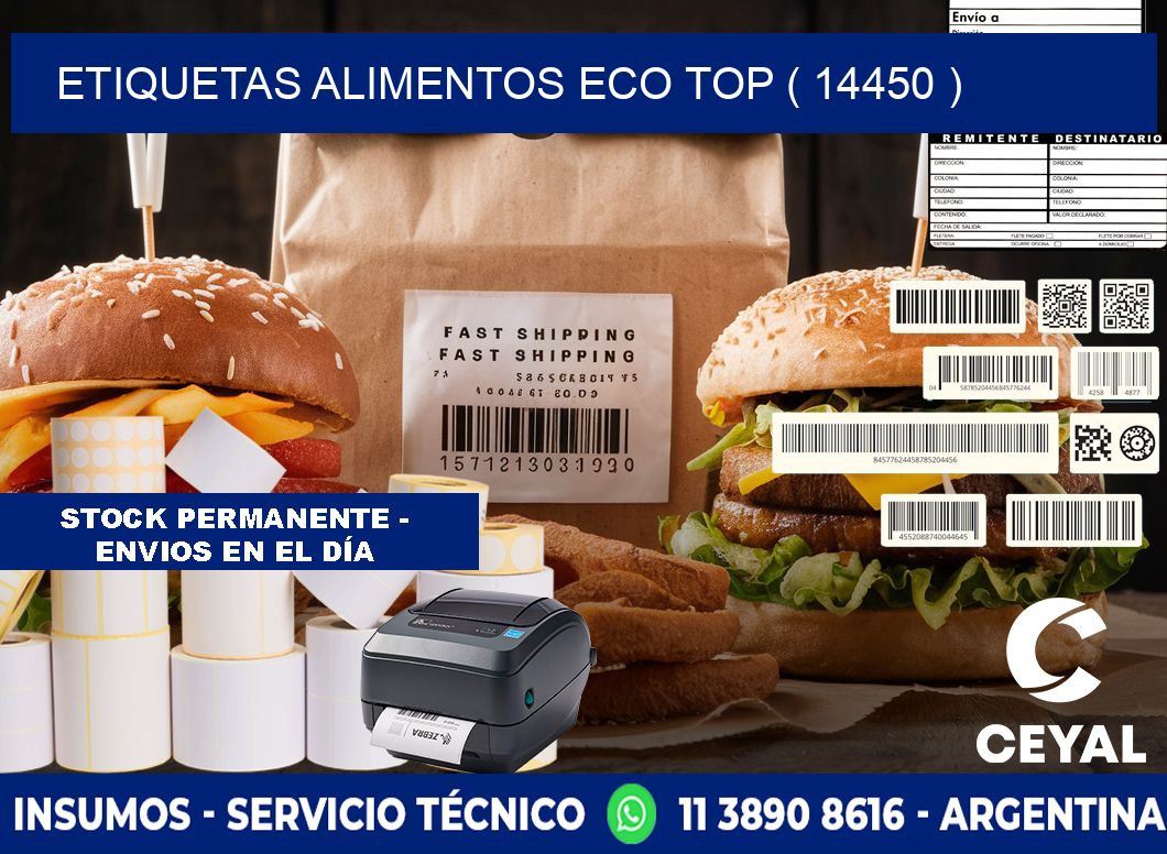etiquetas alimentos eco top ( 14450 )