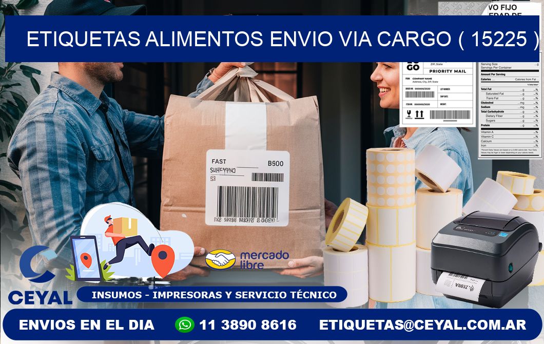 etiquetas alimentos envio via cargo ( 15225 )