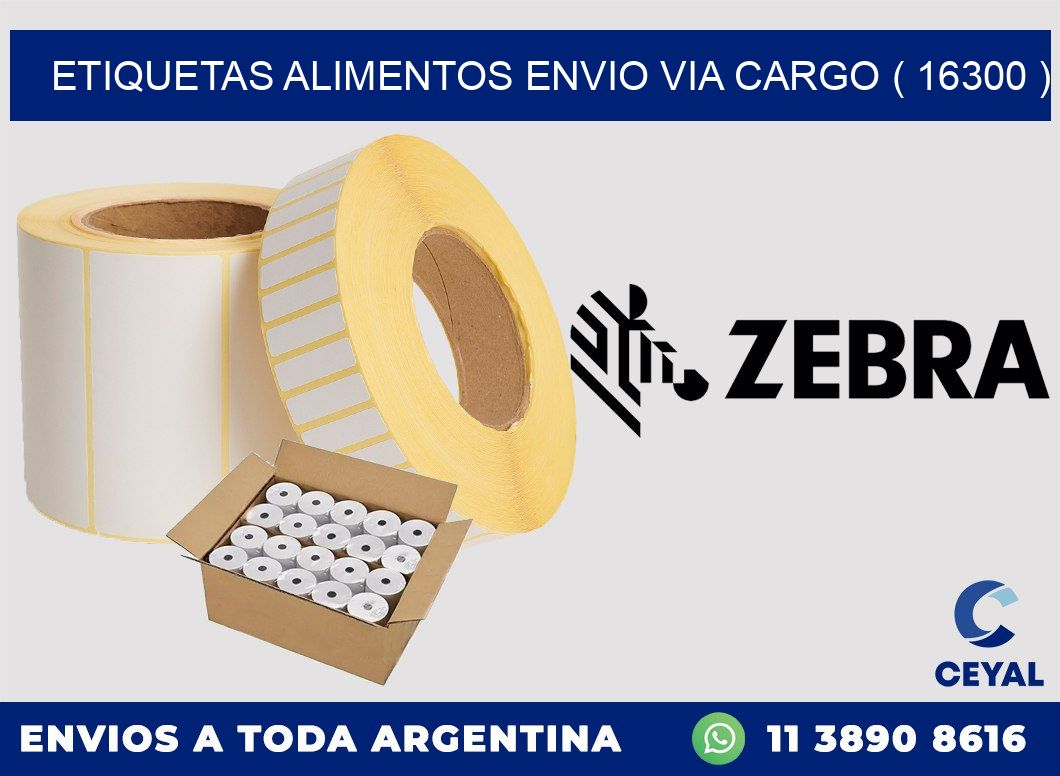 etiquetas alimentos envio via cargo ( 16300 )