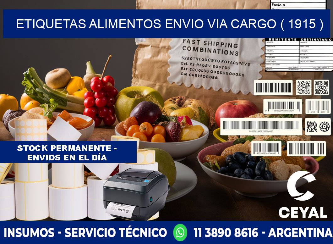 etiquetas alimentos envio via cargo ( 1915 )