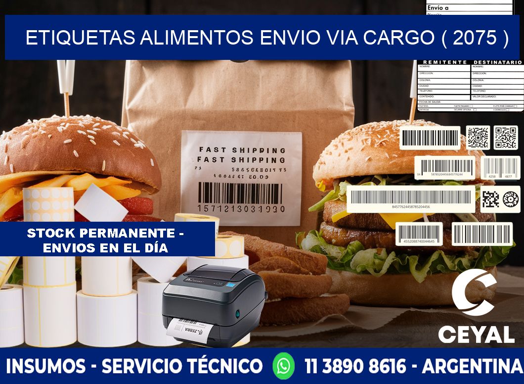 etiquetas alimentos envio via cargo ( 2075 )