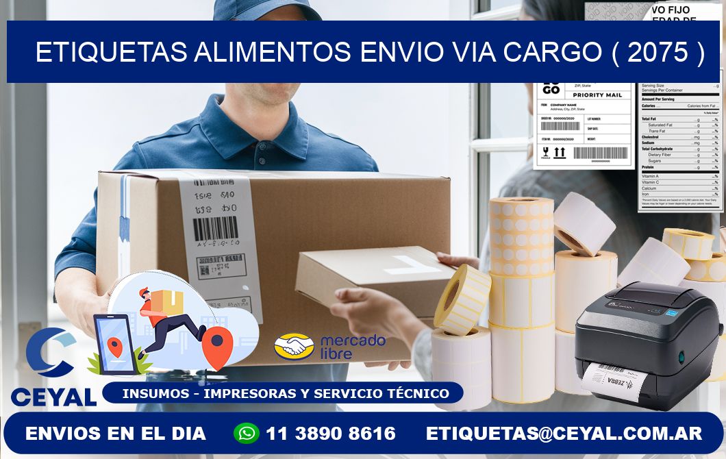 etiquetas alimentos envio via cargo ( 2075 )